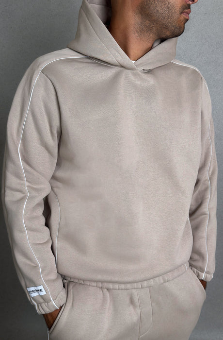MagicBee Side Stripe Hoodie - Beige