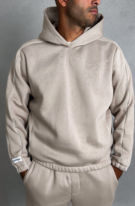 MagicBee Side Stripe Hoodie - Beige