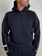 MagicBee Side Stripe Hoodie - Black