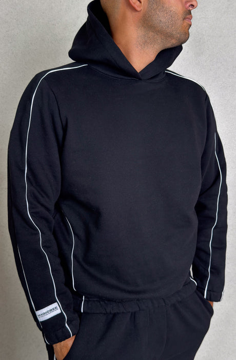 MagicBee Side Stripe Hoodie - Black