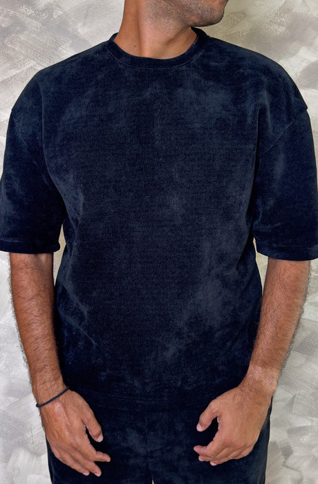 MagicBee Oversize Chenille Tee - Black