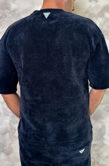 MagicBee Oversize Chenille Tee - Black