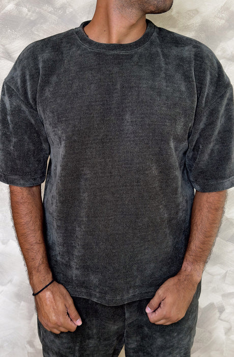 MagicBee Oversize Chenille Tee - Khaki
