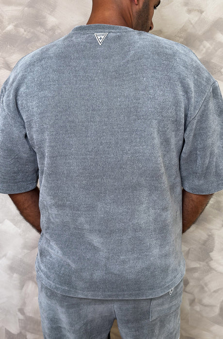 MagicBee Oversize Chenille Tee - Ice Gray