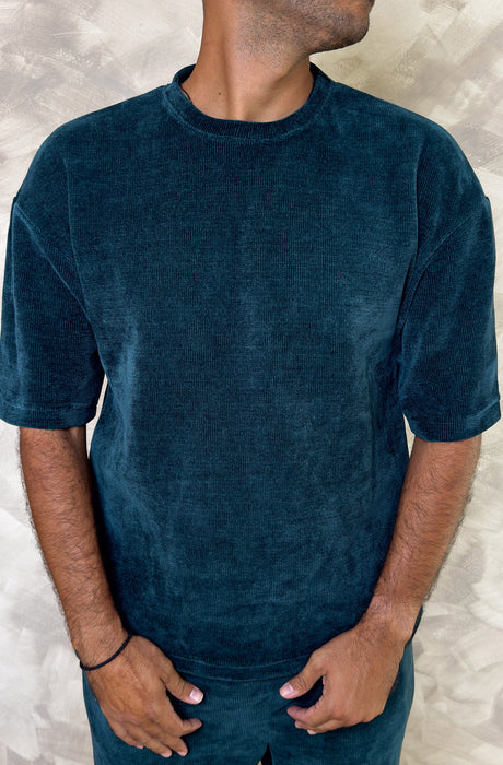 MagicBee Oversize Chenille Tee - Petrol