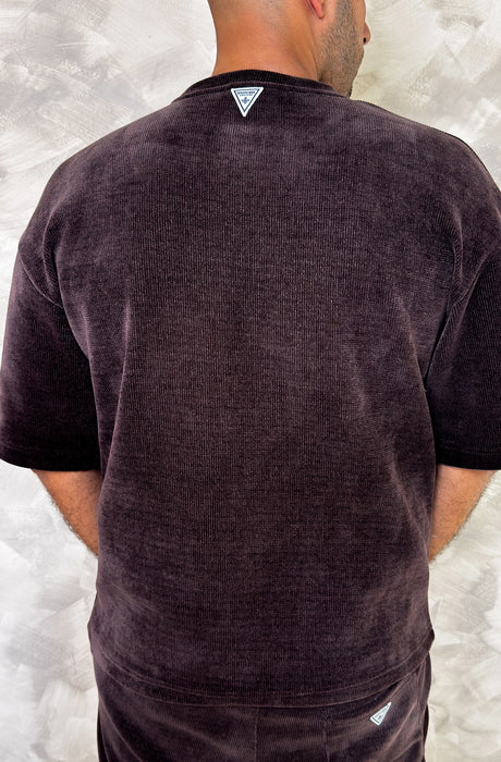 MagicBee Oversize Chenille Tee - Brown