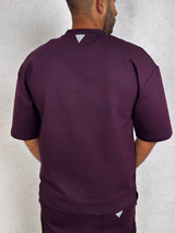 MagicBee Oversize Punto Di Roma Tee - Burgundy
