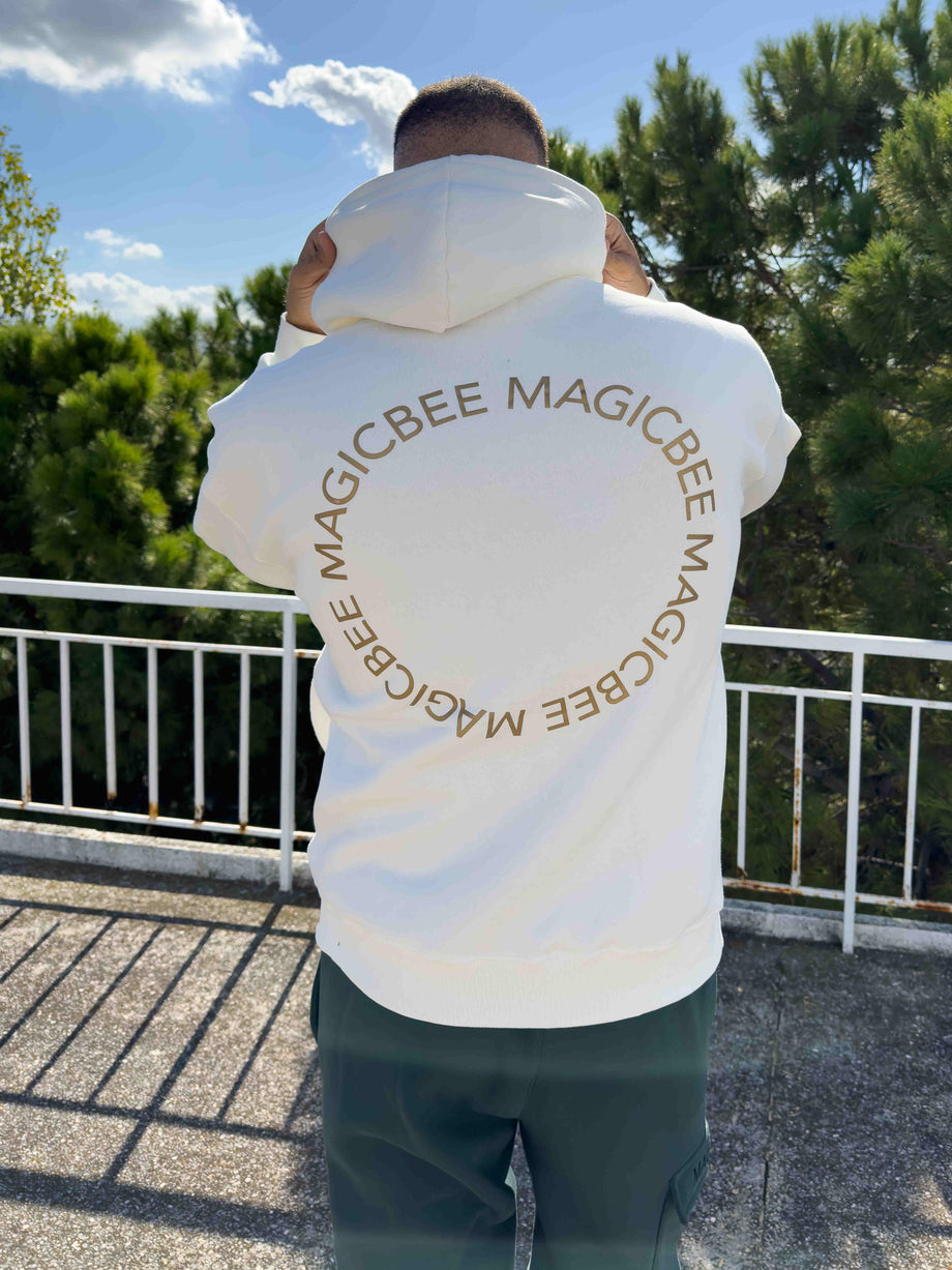 MagicBee Side Pocket Hoodie - White