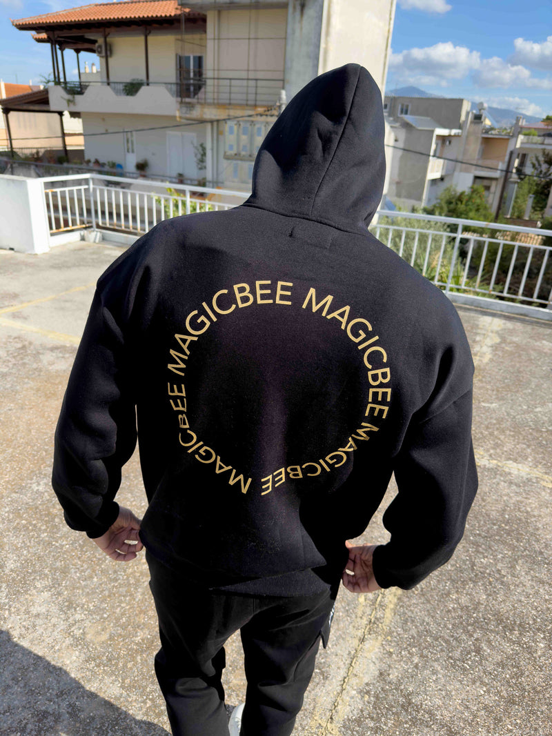 MagicBee Side Pocket Hoodie - Black