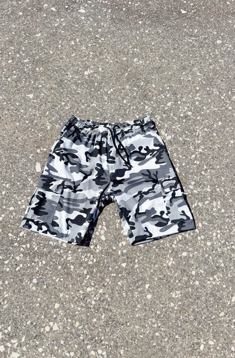 MagicBee Cargo Camo Shorts - Grey