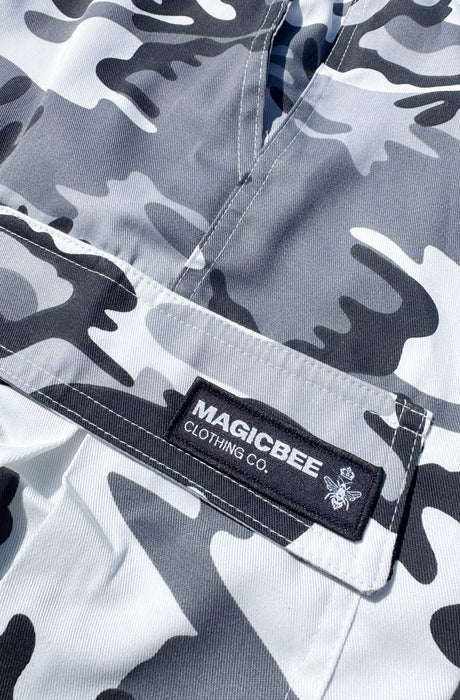 MagicBee Cargo Camo Shorts - Grey