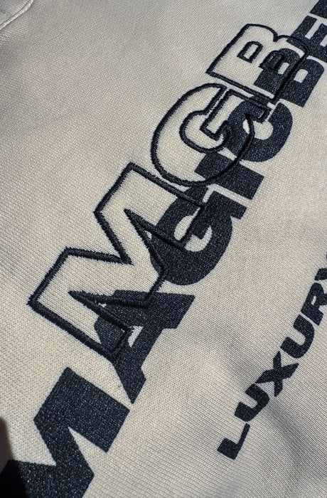MagicBee 3D Embroidered Logo Hoodie - Beige