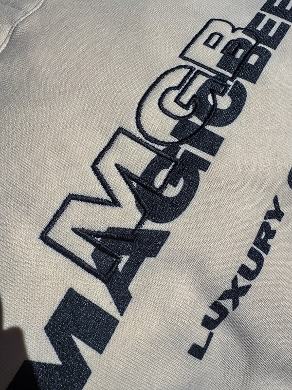 MagicBee 3D Embroidered Logo Hoodie - Beige