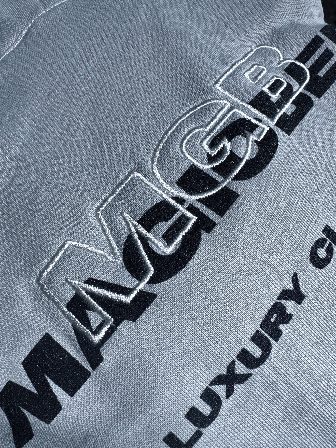 MagicBee 3D Embroidered Logo Hoodie - Ice Grey
