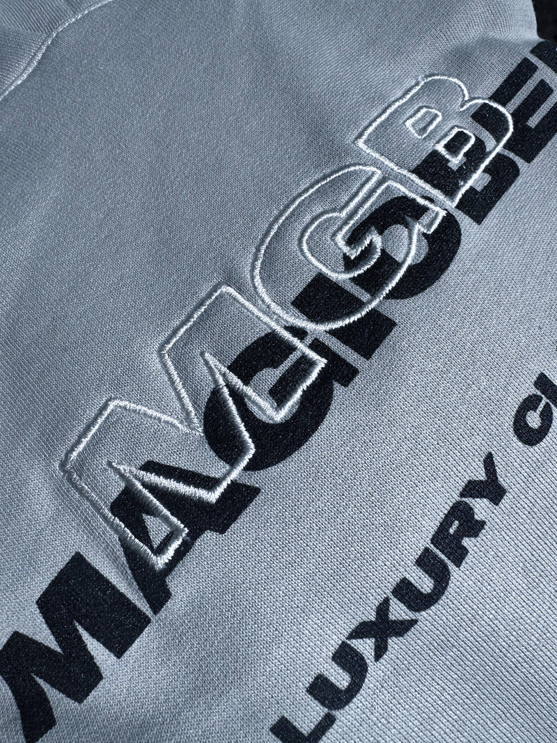 MagicBee 3D Embroidered Logo Hoodie - Ice Grey