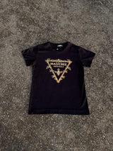 T-shirt MagicBee Gold Triangle Logo - Noir
