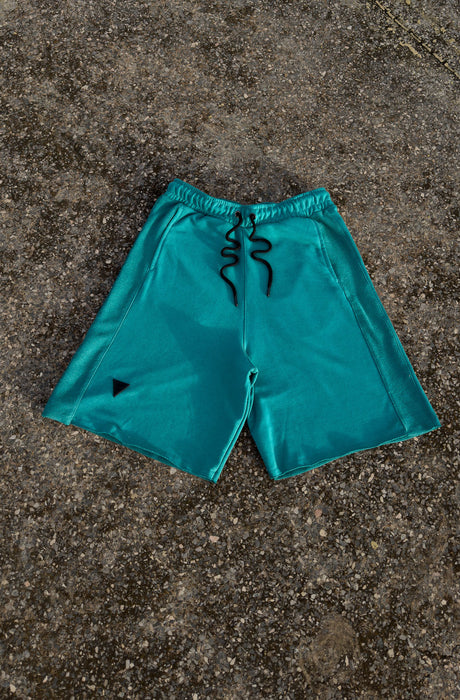 MagicBee Reverse Cotton Side Tape Shorts - Neon Petrol