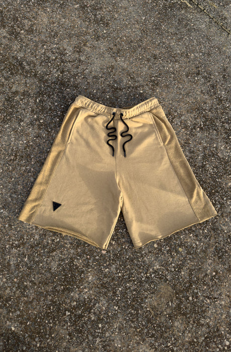 MagicBee Reverse Cotton Side Tape Shorts - Camel