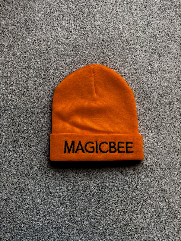 MagicBee Embroidered Unisex Beanie - Orange