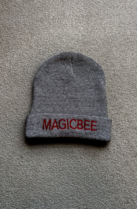 MagicBee Embroidered Unisex Beanie - Grey