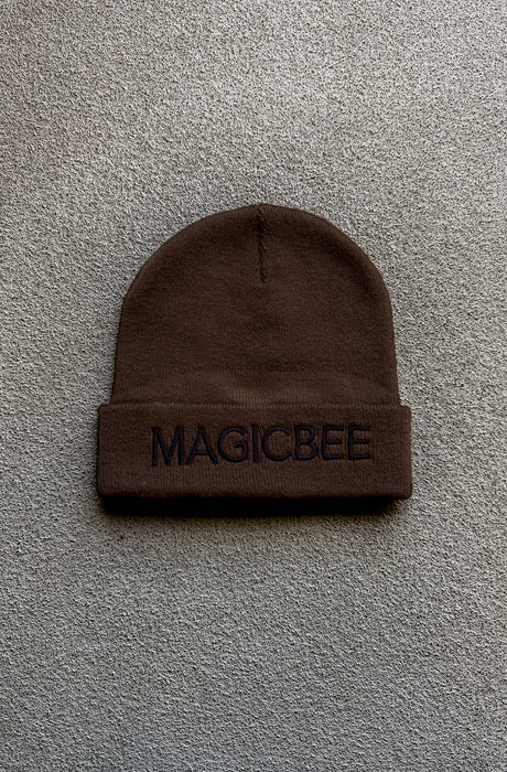 MagicBee Embroidered Unisex Beanie - Brown