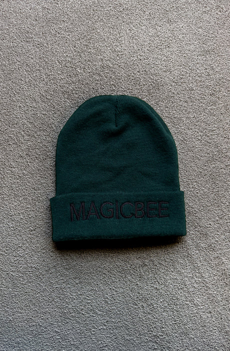 MagicBee Embroidered Unisex Beanie - Dark Green