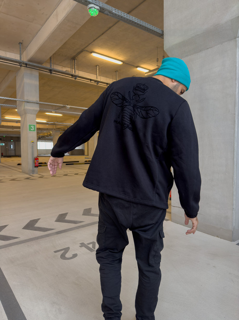 MagicBee Back Velvet Logo Jacket - Black