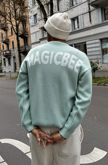 MagicBee Unisex Knit Sweater Logo - Pistachio (Limited Edition)