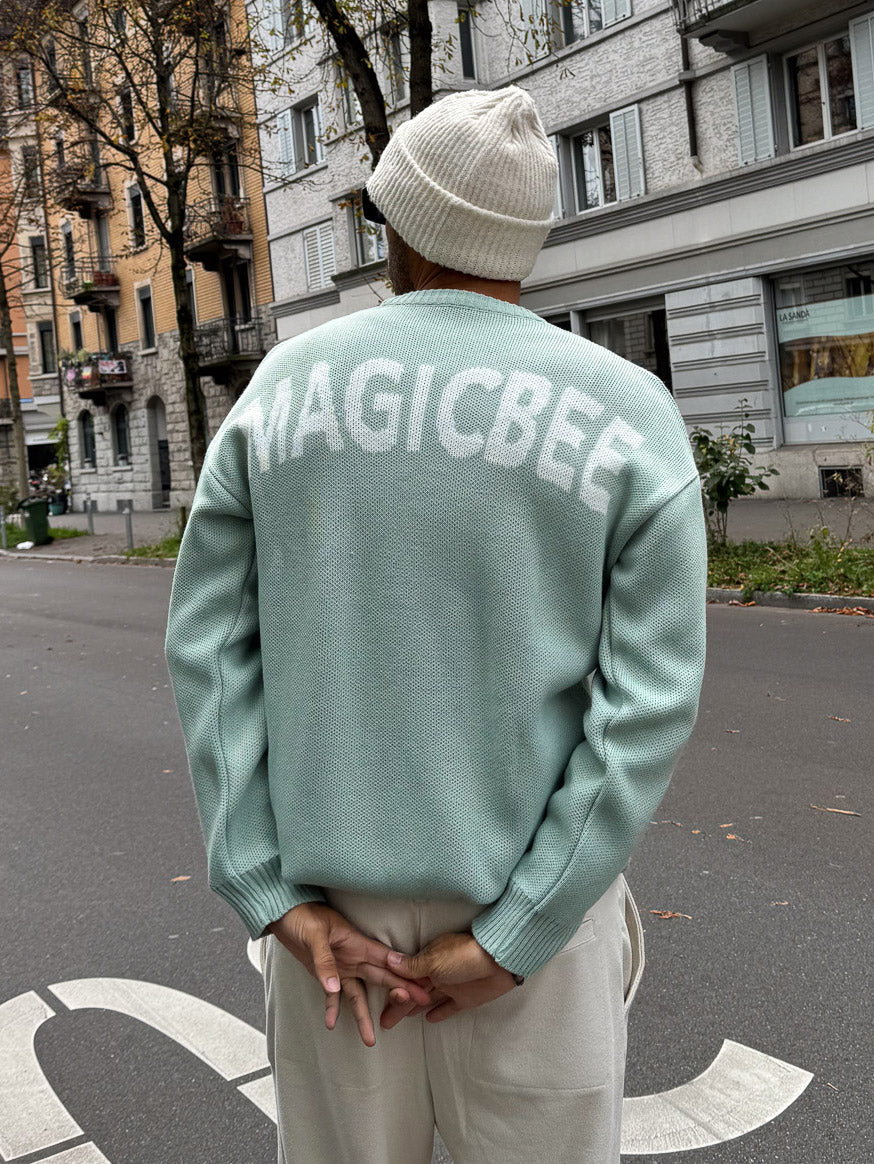 MagicBee Unisex Knit Sweater Logo - Pistachio (Limited Edition)