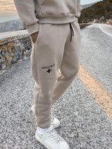 MagicBee Embroidered Logo Pants - Beige
