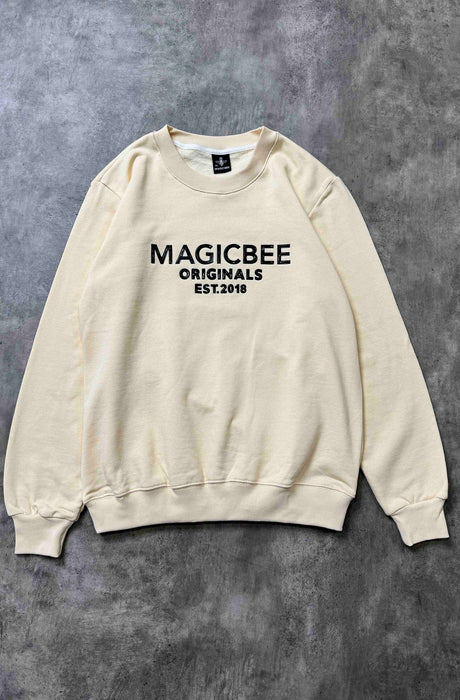 MagicBee Originals 3D Logo Sweatshirt - Beige