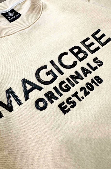 MagicBee Originals 3D Logo Sweatshirt - Beige