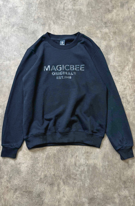 MagicBee Originals 3D Logo Sweatshirt - Dirty Black