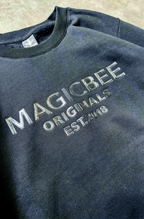 MagicBee Originals 3D Logo Sweatshirt - Dirty Black