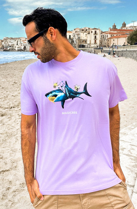 MagicBee Killed Shark Tee - Lilac (Limited Edition)