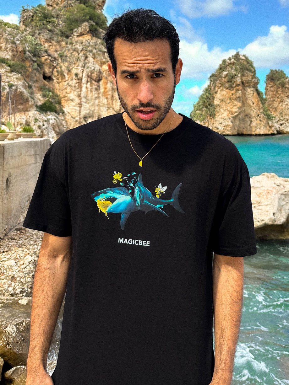 MagicBee Killed Shark Tee - Black (Limited Edition)