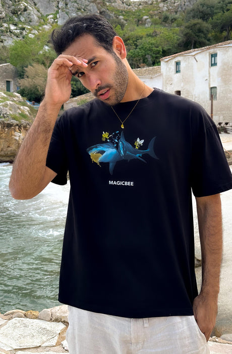 MagicBee Killed Shark Tee - Black (Limited Edition)