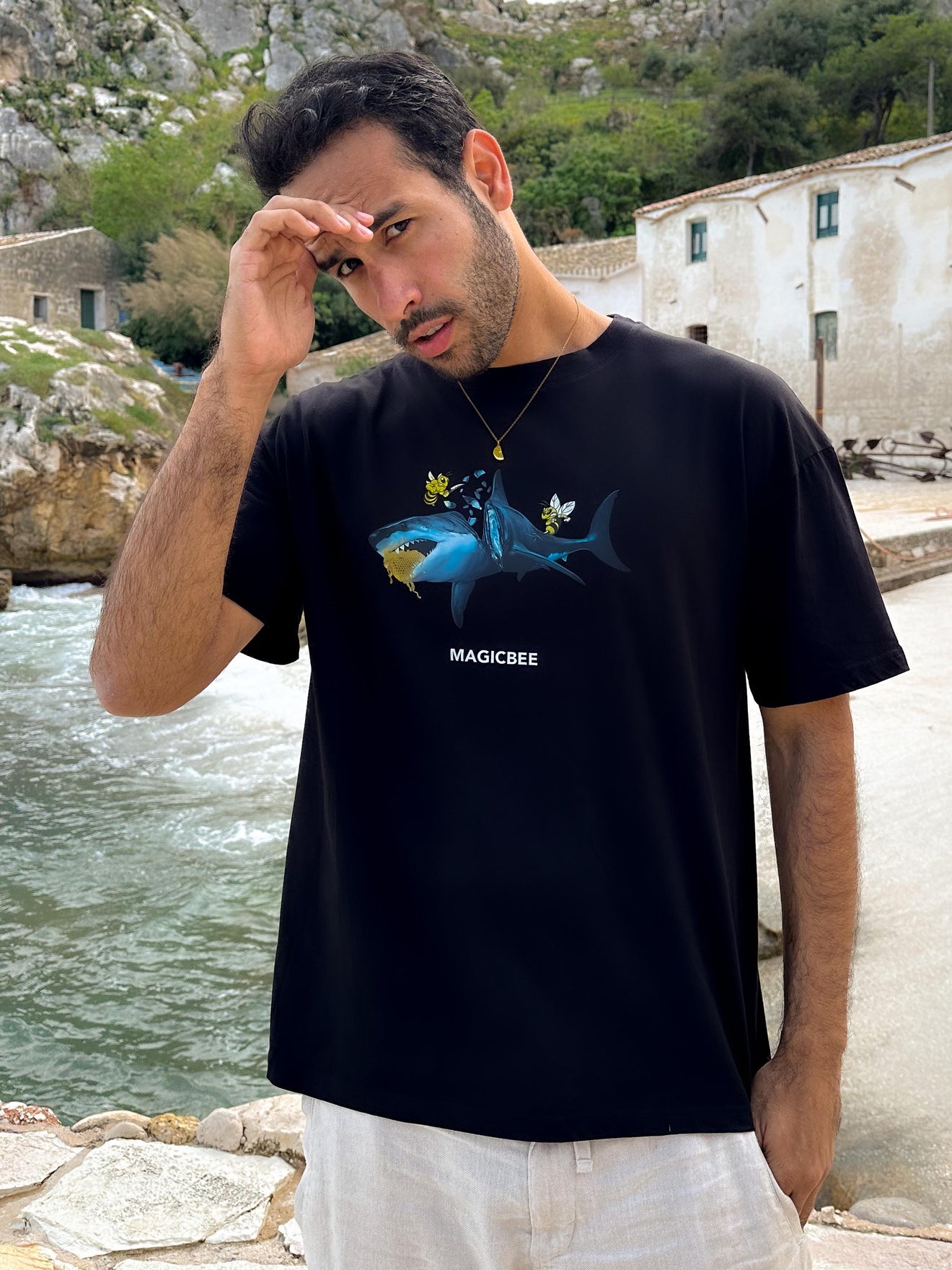 MagicBee Killed Shark Tee - Black (Limited Edition)