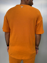 MagicBee Oversize Light Waffle Tee - Papaya