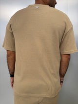 MagicBee Oversize Light Waffle Tee - Beige