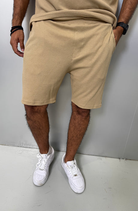 MagicBee Light Waffle Shorts - Beige
