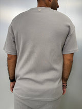 MagicBee Oversize Light Waffle Tee - Light Grey