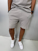 MagicBee Light Waffle Shorts - Light Grey