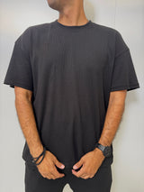 MagicBee Oversize Light Waffle Tee - Black