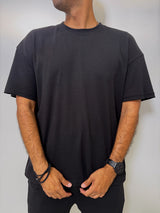 MagicBee Oversize Light Waffle Tee - Black