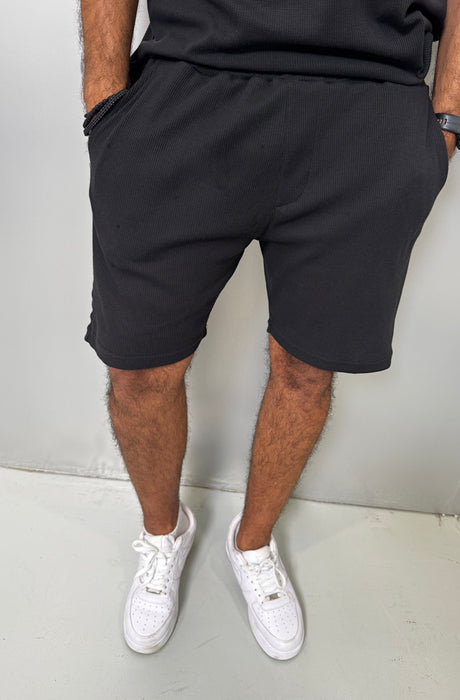 MagicBee Light Waffle Shorts - Black