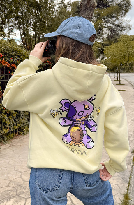 MagicBee Teddy Bear Logo Unisex Hoodie - Canary Yellow
