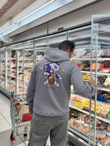 MagicBee Teddy Bear Logo Unisex Hoodie - Grey