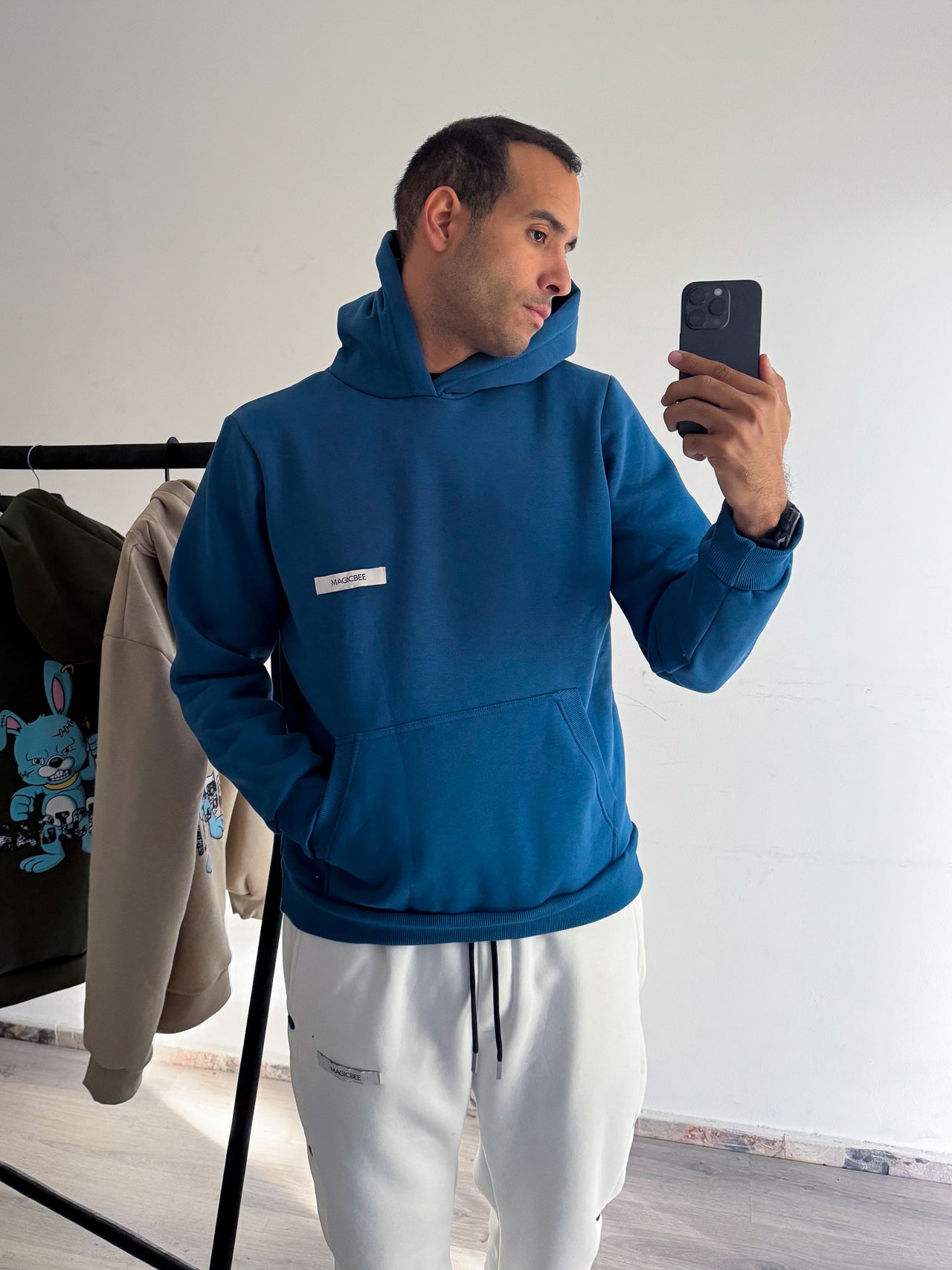 Sweat à capuche classique MagicBee - Bleu foncé