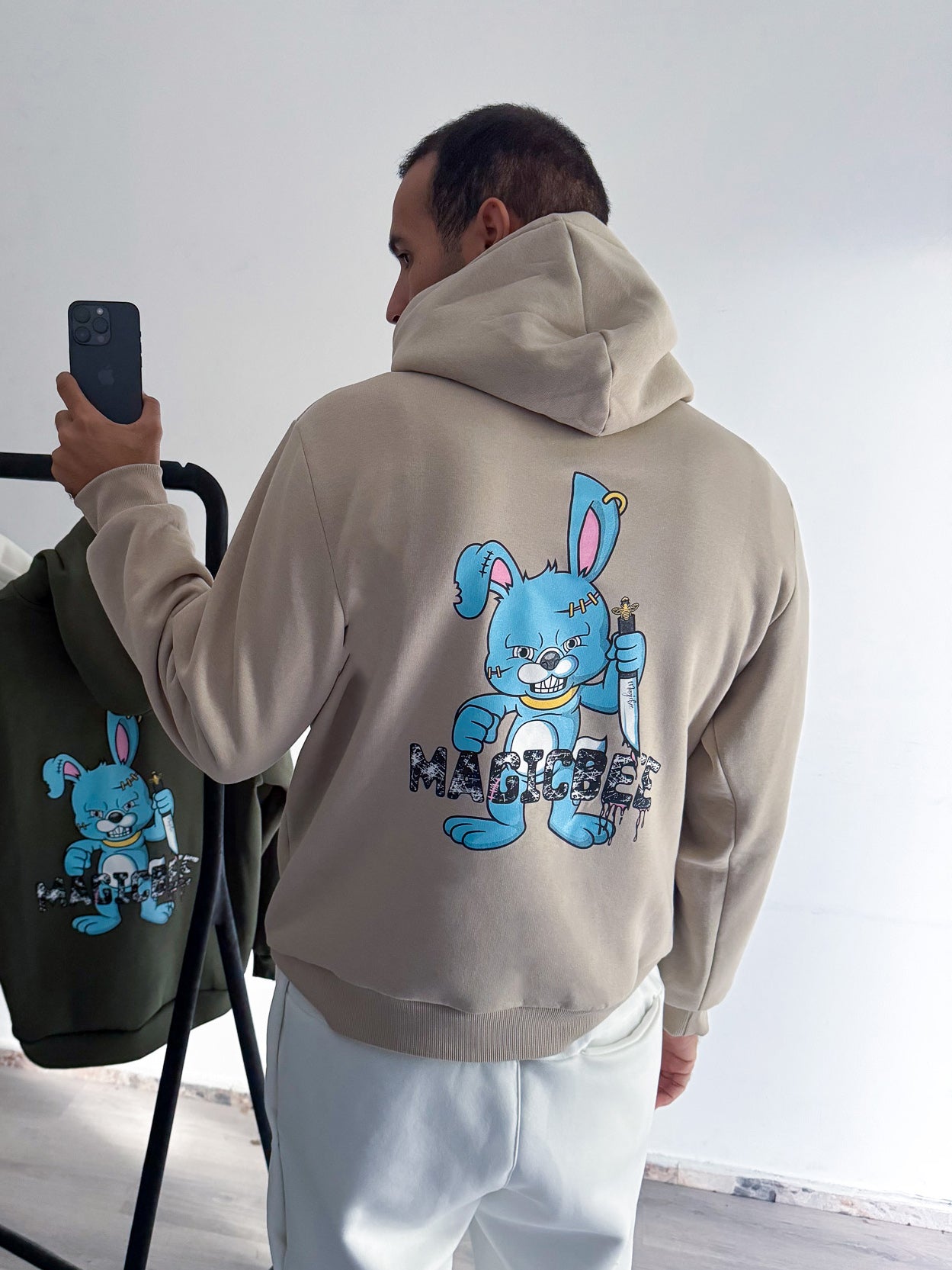 MagicBee Bad Bunny Hoodie - Beige